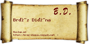 Bráz Diána névjegykártya